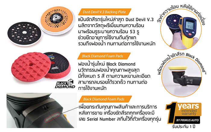 เครื่องขัดเคลือบสีรถยนต์ เครื่องขัดสีรถ เครื่องขัดสีรถ ขัดสีรถ น้ำยาขัดสีรถ คาร์แคร์ ราคาส่ง เครื่องขัดสีรถโรตารี เครื่องขัดสีรถระบบข้อเหวี่ยง DA Dual Action Polisher ขัดเคลือบสีรถ 